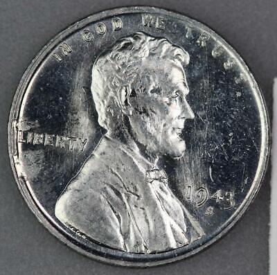 1943 S Steel Lincoln Wheat Cent Uncirculated Semi Proof Like - 111928