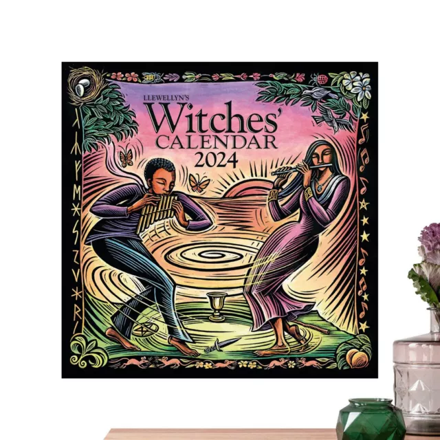 Witch Calendar For Home Decor 2024 Witch Wall Calendar 12 Month Planner Calendar