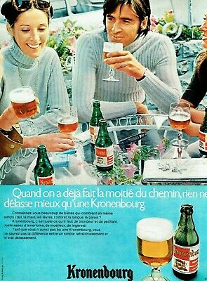 Publicité Advertising 1972 La Bière Kronenbourg 