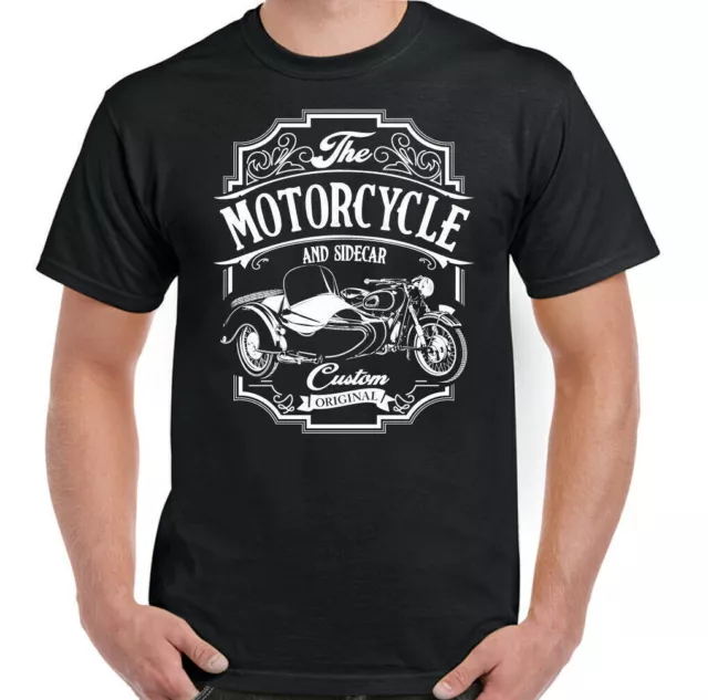 Moto & Sidecar T-Shirt Hommes Drôle Motard 3 Roues Vélo Moto Haut