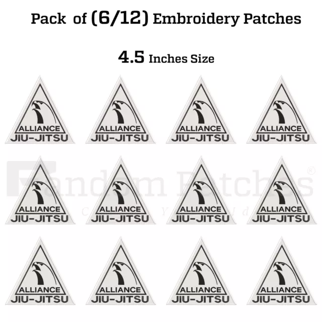 Pack of 12 Alliance Bjj Embroidery Patches Jiujitsu Gi Patch Alliance BJJ Patch
