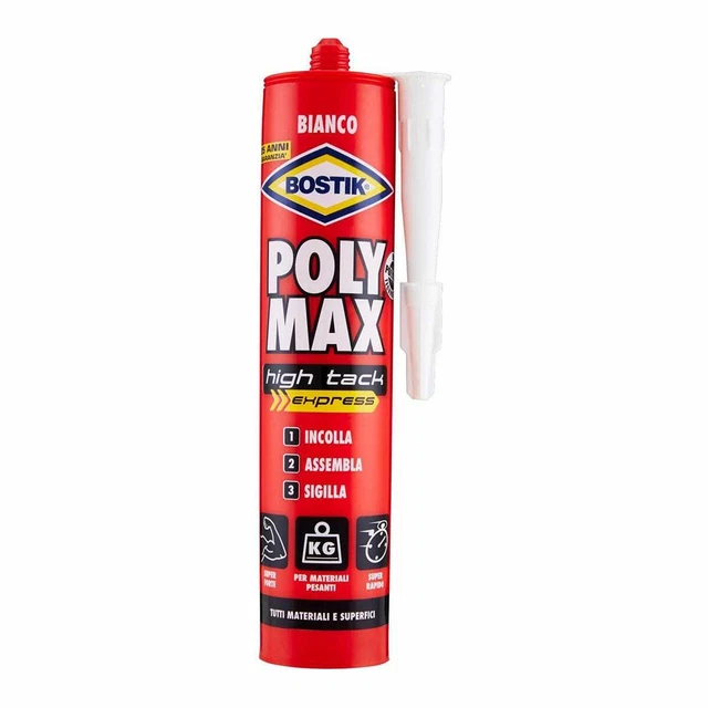 Polymax BOSTIK Sellador Pegamento Cartucho Blanco/Transparente D6118/D6135
