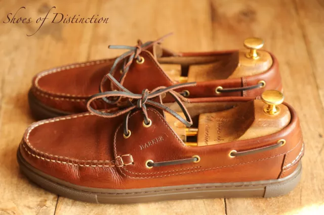 BARKER ENGLAND BROWN Leather Boat Deck Shoes Men's UK 9 US 10 EU 43 ...