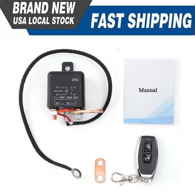 UNIVERSAL INTEGRATED WIRELESS Car Battery Isolator 12v 200A With Remote