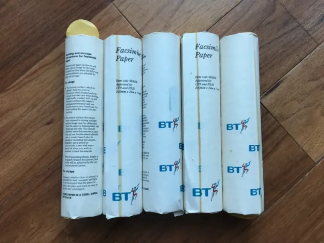 BT Fax machine rolls Item code 985496 210mmx24mx11mm