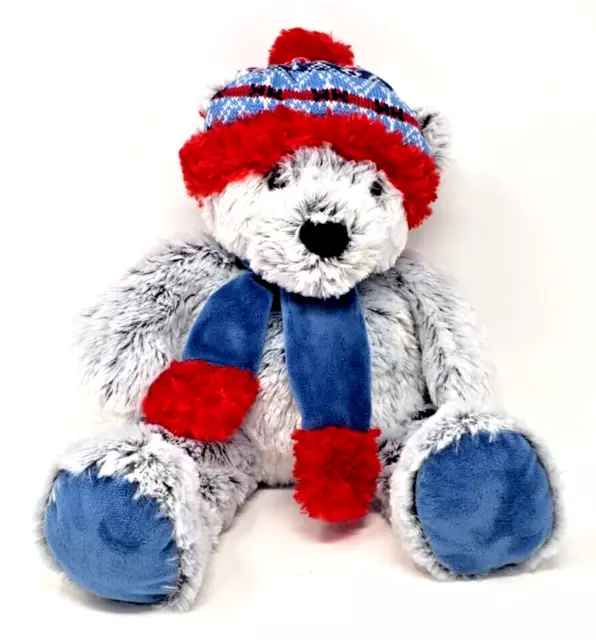 Gentle Treasures Large Stuffed Plush Winter Teddy Bear St Jude Artwork Gift