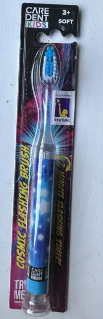 New Care Dent Flashing kids toothbrush Cosmic Mints Timer Soft Kids Gift Blue