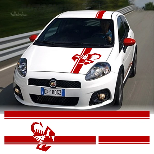 Stickers 3D Carbone Pour Fiat Punto Evo - Décalques Avant/arrière Pour Personnaliser Ta Voiture