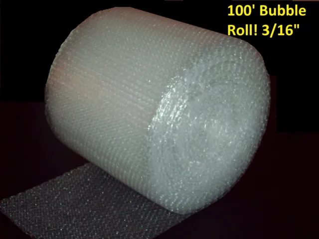 100' Bubble Wrap® Roll (SMALL) 3/16" Bubble! 12" Wide! Perforated Every 12"