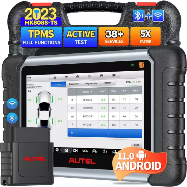 Autel MK808S-TS OBD2 Bluetooth Escáner Diagnosis TPMS IMMO EPB DPF Diagnóstico