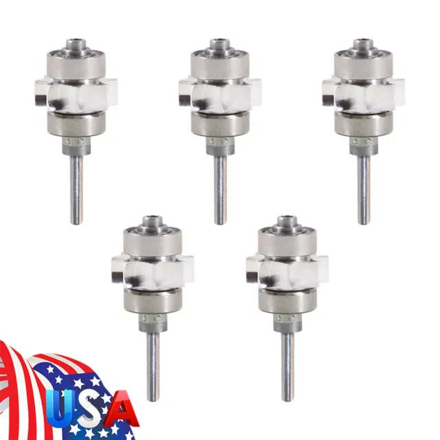 5x Dental Cartridge Rotor chuck fit High Speed Handpiece Push button Turbine