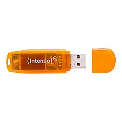 Clé USB Ntenso Rainbow Line 64 Go Orange 3502490-Clé USB Intenso