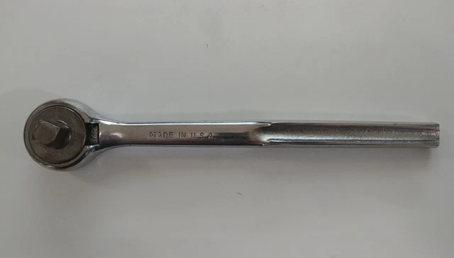 Vintage Kraeuter 1/2" Drive Ratchet 33070 *MADE IN USA* 10 Inch Long Shop Tool