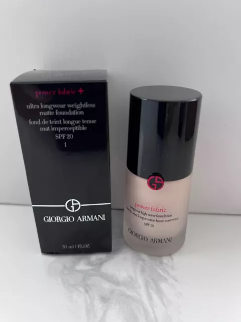 Giorgio Armani Power Fabric Ultra Longwear Weightless High Cover Foundation NIB