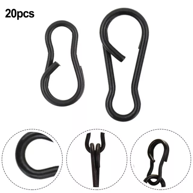 25pcs/lot Fishing Snap Clips Speed Links Swivel Hook Snap Carp Terminal Tackle