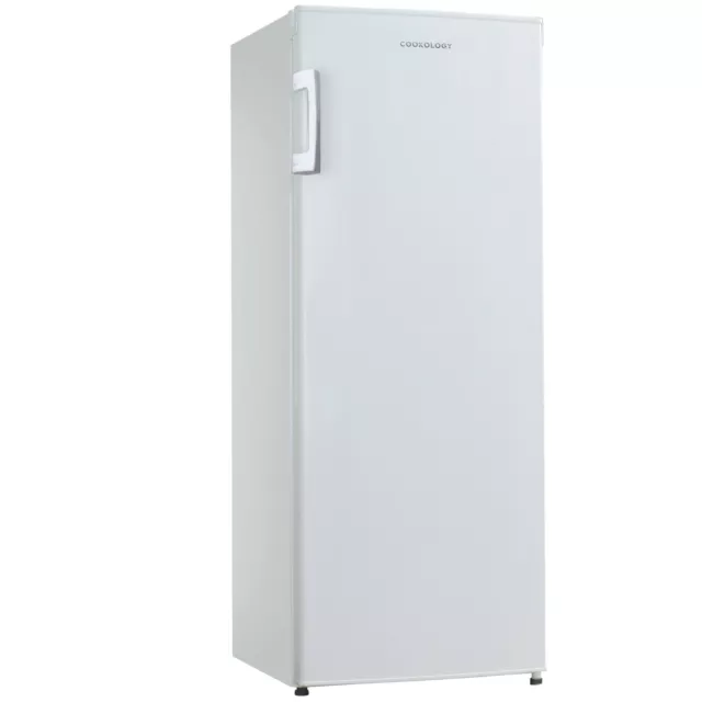 White Tall Freestanding Larder Fridge by Cookology CTFR235WH 55x142cm Metal Back