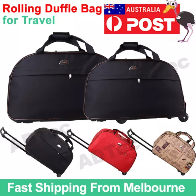 Women Luggage Duffle Trolley Carry-On Wheel Bag Rolling Suitcase Large Travel