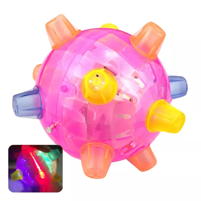 Jumping Bouncy Ball Vibrating Bouncing Flashing Ball Toy with Music LED for Kid