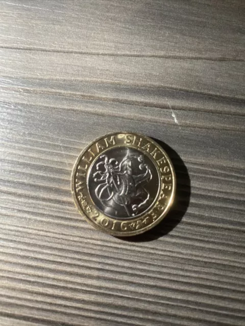 2016 William Shakespeare £2 Two Pound Coin comedy Jester Circulated B