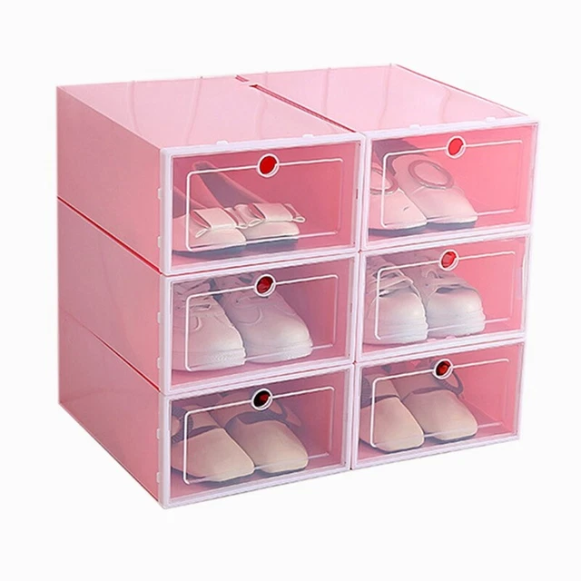 Scatola per Scarpe da 6 Pezzi Color Caramella, Scatola per Scarpe nel Plast B9J8