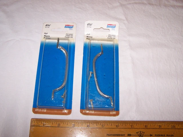 2 National Hardware N117-713  V200 Door Pulls Steel Zinc Plated 4-3/4"