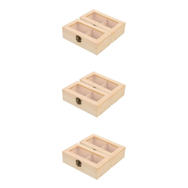2 Pcs Aufbewahrungsbox Aus Holz Acryl Kleine Holzkiste Schmuckkästchen