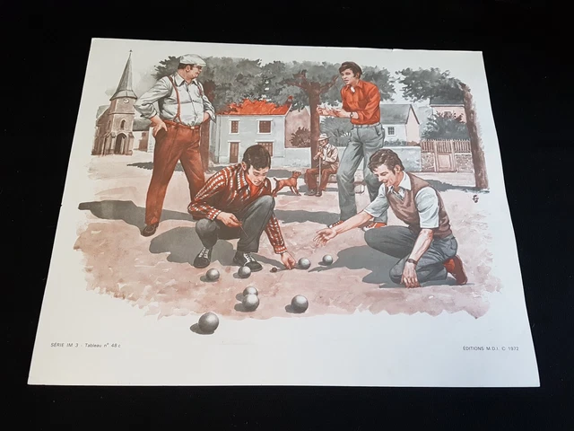 Ancienne Affiche Scolaire 2 Faces: St Louis Le Roi Juste - Une Foire Au Moyen Age