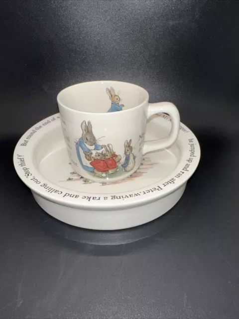 Wedgwood Beatrix Potter Child's Set Bowl And Mug - Peter Rabbit