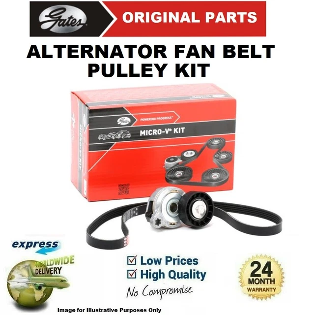 GATES FAN BELT PULLEY KIT for IVECO DAILY Platform/Chassis 33-120 35 ...