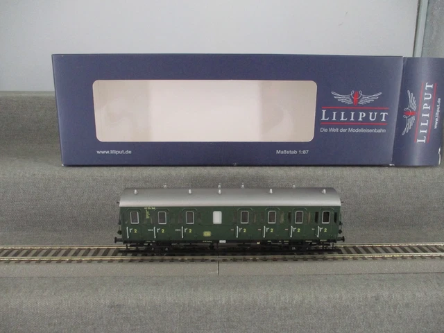 Liliput DR Coffret de 3 wagons à 4 essieux. Wagon pour charges lourdes SSy 65-50