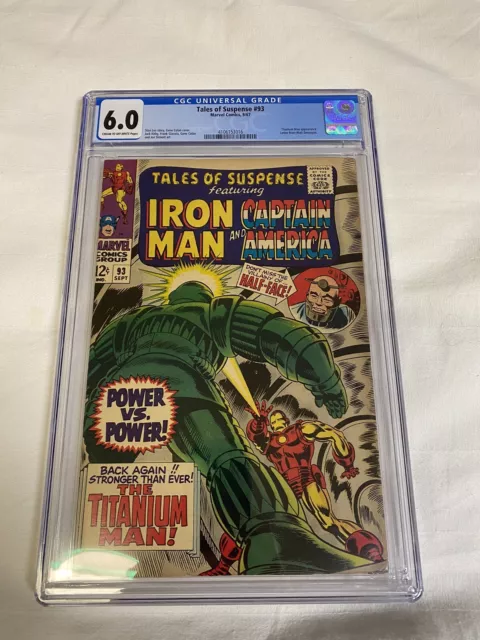 Tales of Suspense #93 CGC 6.0 OW/W Titanium Man MODOK voice cameo