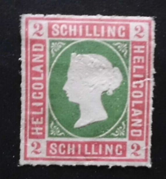 Helgoland  Viktoria 1867 Mi 3 , ohne Gummi mit Falz ,rechte Seite Plattenfehler?