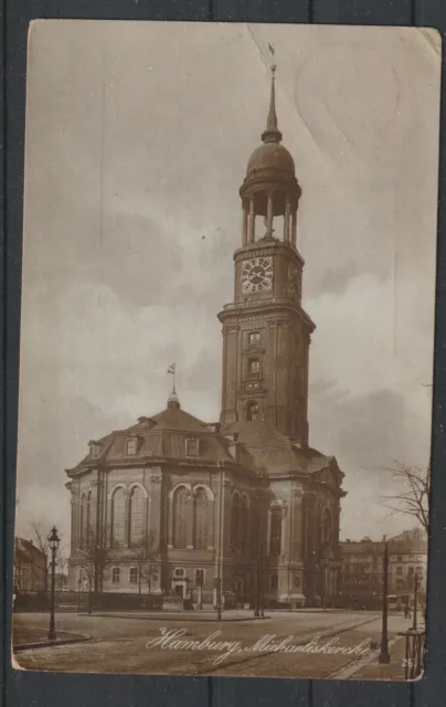 AK - Hamburg Michaeliskirche (gelaufen 1927)