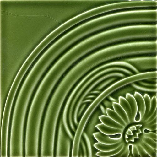 German Ceramic Tile Reproduction Art Nouveau Vintage Rare Majolica Mural Set