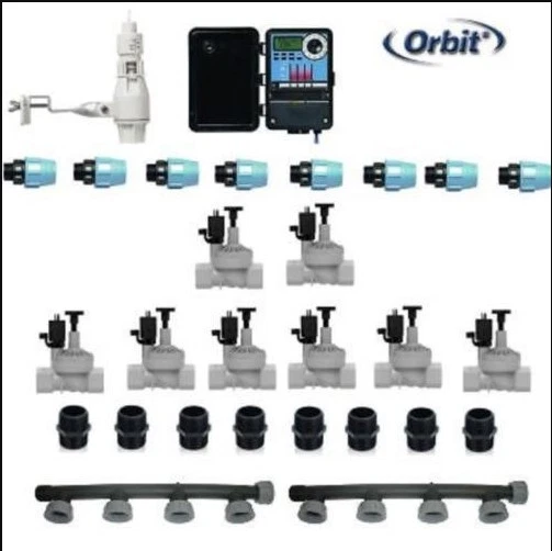 Kit Irrigazione Orbit 8 Zone, Stazioni, Con Centralina Programmatore Completo