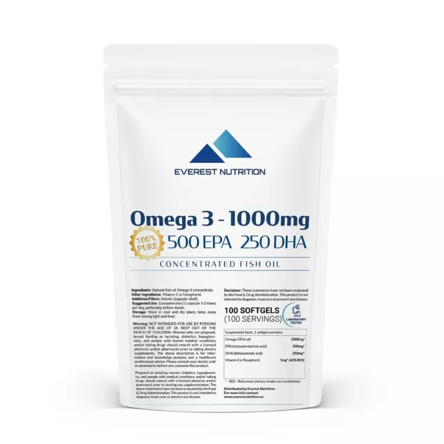 Omega-3 500 EPA 250 DHA Ultrakonzentrierte Softgels