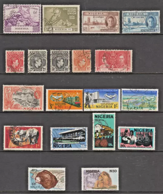 Nigeria: Small Group Of Good To Fine Used Stamps Gvi To Qeii