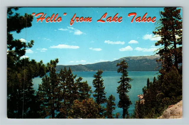 CA- California, Lake Tahoe, Greetings, Vintage Postcard