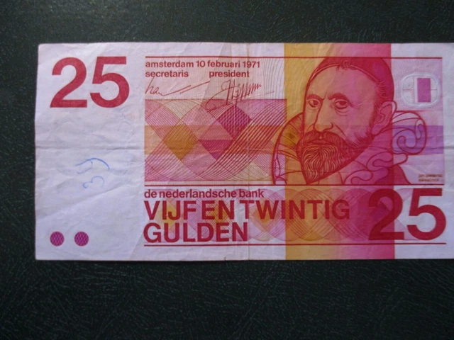 Netherlands 25 Gulden 1971 Fine (30)