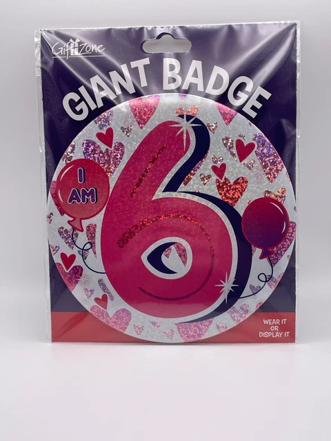 Insignia gigante de sexto cumpleaños