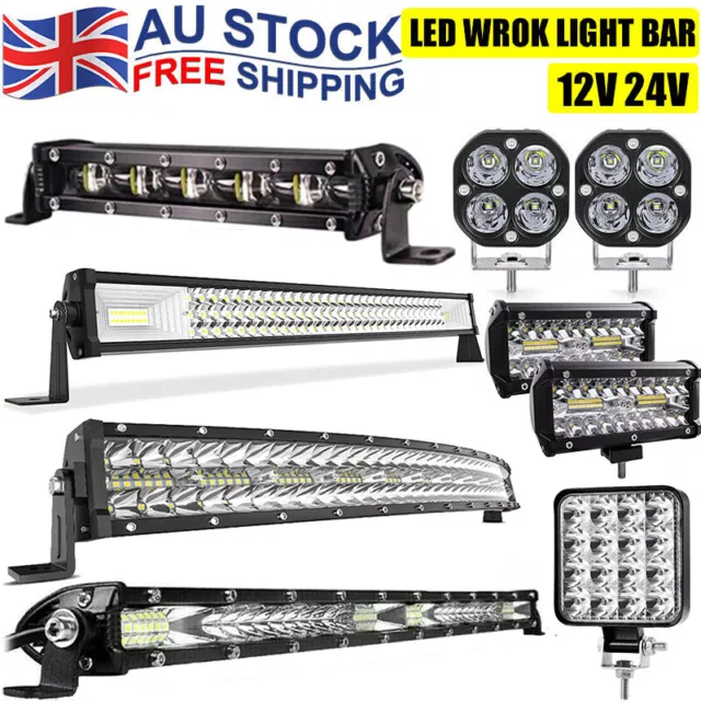 LED Work Light Bar Flood Spot Lights Driving Lamp Offroad Car Truck Spot Kit New