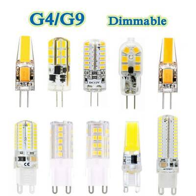 G4 G9 LED AC/DC12V AC220V Dimmable COB Ampoule Remplacer Lampe Halogène