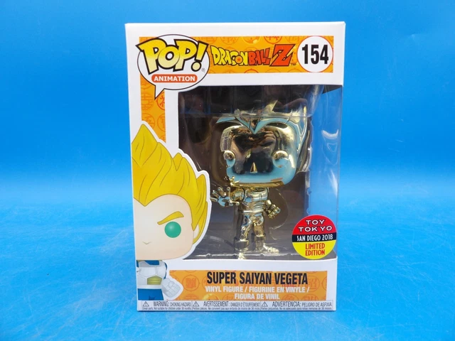 Vegeta Figurine Funko Pop! Vegeta Super Saiyan Blue Chrome - #154 Exclusivité NYCC 2018 - Figurine Collector Figurine Dragon Ball