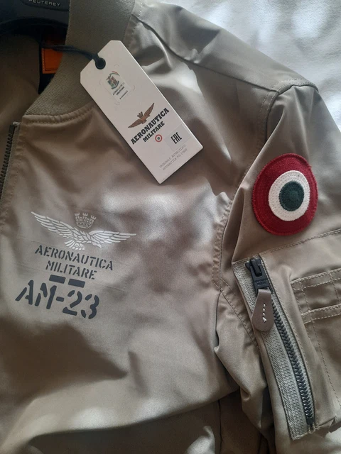 ORIGINALE FANTASTICO GIUBBOTTO BOMBER AERONAUTICA MILITARE – Taglia 50 / L