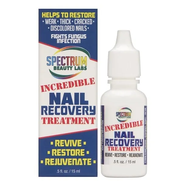 Incredible Nail Recovery Treatment Fights Fungus Spectrum Beauty Labs 0.5 oz