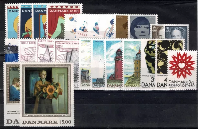 Dänemark Jahrgang 1996 Vollständige 25 Werte Neu MNH MF4399