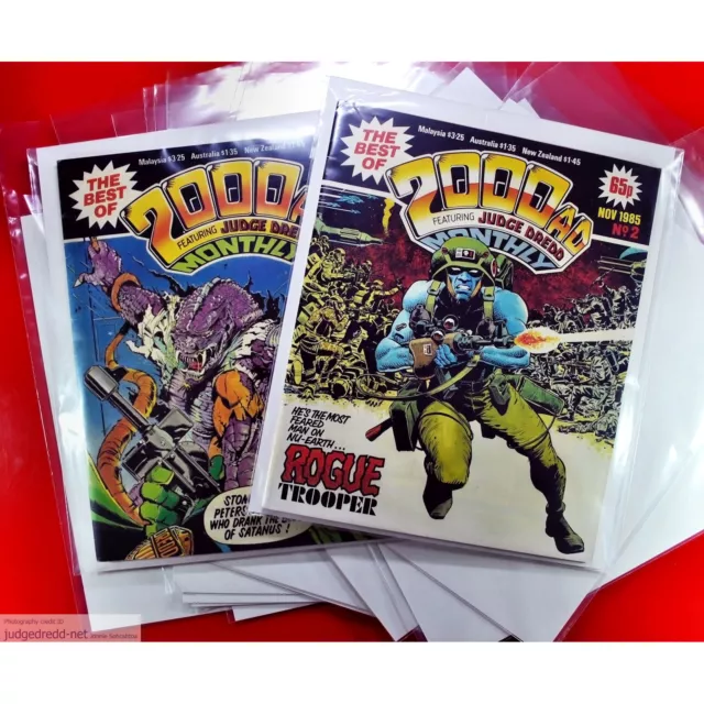 Judge Dredd Best of 20000 AD. COMIC / Prog Bags ONLY / Sleeves Only. 100 Pack .