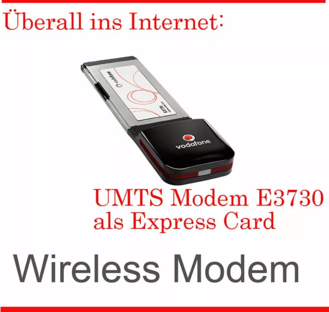 UMTS Stick Modem Express-Card E3730 Simlock For IBM Thin Pad T60 Free All Nets