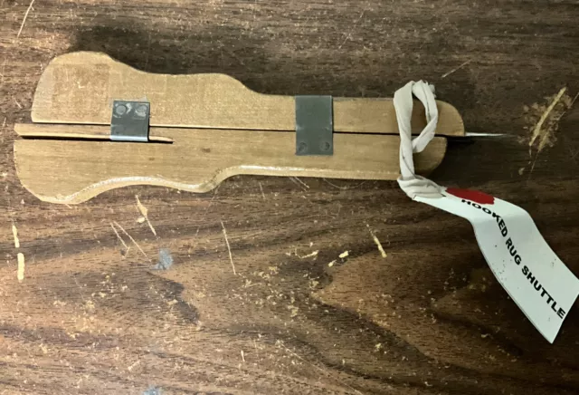 Herramienta de enganche antigua de colección con aguja deslizante perforadora de madera