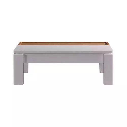 NNEDSZ Table High Gloss Finish Lift Up Top MDF White Ash Colour Interior Storage